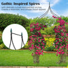 Garden Trellis Pergola w/ Multiple Side Crossbars & Powder-coated Metal Tubes