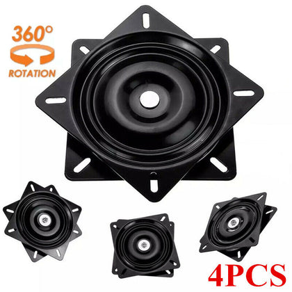 4PCS Marine Boat Seat Swivel Mount Base 360° Rotating Turntable Universal Set