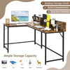 L-Shaped Corner Computer Desk Industrial PC Table Workstation Home Office Large