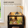 Wooden Tortoise House with Storage Shelf, Clear Observation Windows