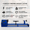 Wood Lathe 1m Wood Turning Variable Speed Tailstock Work with 6 FREE Chisels