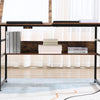 Tiltable Drafting Table Home Office Computer Desk w/ Shelf, Rustic Brown
