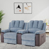 Electric Recliner Massage Heated Vibration Sofa Reclining Lounge Armchair Grey