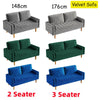 Velvet Sofa with 2 Pillows 2/3 Seater Modern Couch Love Seat Settee Home Office