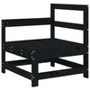 8 Piece Garden Lounge Set Black Solid Wood Pine vidaXL