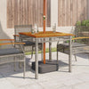 Garden Table Outdoor Table Patio Dining Table Poly Rattan Acacia Wood