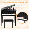 Kids Piano Keyboard Toy 30-Key Children Musical Piano Toy w/ Stool & Music Stand