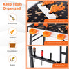85x60CM Portable Work Table Garage Folding Workbench Woodworking Bench w/Clamps