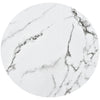 Nesting Coffee Table Set of 2 Marble Effect Side End Table for Living Room White