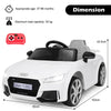 Kids Electric Ride On Car Licensed Audi TTRS Toddlers 12V Battery Vehicle