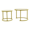 Nesting Round Side Table Set of 2 Modern End Coffee Tea Bedside Table Nightstand