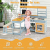 Mud Kitchen Play Kitchen with Kids Picnic Table & Kitchenware-Grey
