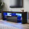 Modern High Gloss 140cm LED TV Stand Cabinet Unit Black Stroage Drawer Sideboard