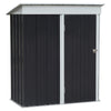 3'x5'ft Outdoor Metal Storage Shed Utility Room Tool Shed For Garden With Shelf