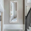 Rectangle Wall Full Length Mirror Crushed Diamond Crystal Bevelled Full Body