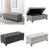 Large Chesterfield Storage Ottoman Bench Box Widnow Seat Stool Bedroom Footstool