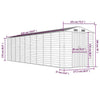 Garden Shed Brown 191x810x198 cm Galvanised Steel