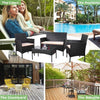 Rattan Garden Furniture 4 Piece Set Black Outdoor Chairs Table Sofa Conservatory