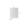 White Shoe Storage Cabinet Cupboard 2 Door Modern Hallway Shoes Rack Furniture