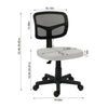 Armless Mesh Office Chair Mid-Back Study Chair Adjsutable Computer Desk Chairs