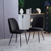 Set of 2,4,6 Velvet Suede Dining Chairs Upholstered seat Ergnomic with Metal Leg