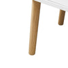 White Bedside Table 2 Drawers Nightstand Cabinet Wood Legs Side Table