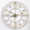 GARDEN WALL CLOCK ROMAN LARGE INDOOR OUTDOOR NUMERALS GIANT OPEN FACE METAL 60CM