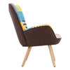 Modern Wing Back Armchair Lounge Chair Single Sofa With Footstool & Waist Pillow