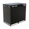 OUTDOOR WHEELIE BIN STORAGE METAL DOUBLE SHED DUSTBIN RUBBISH SCREEN SHELTER NEW