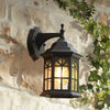 Vintage Wall Light Indoor Outdoor Traditional Metal Glass Shades Lantern Lamp