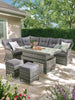 Florida Corner Set With Lift Up Table Grey Outdoor Furniture for all-year Use