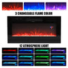 Home TV Stand 178cm Unit Cabinet w/ Electric Fireplace & 12 Colour LED Light
