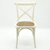Cream Cross Back Dining Chair Set of 6 Comfortable & Stylish Wooden Home Cafe