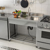 Commercial Sink Stainless Steel Kitchen Single Sink Catering Wash Table +Worktop