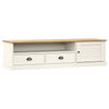 GuyAna TV Cabinet VIGO White 156x40x40 Solid Wood Pine,TV Stand, Z9L7