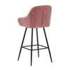 2 PCS Luxury Kitchen Bar Stools Velvet Padded Seat ＆ Armrest Salon Lounge chairs