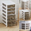 Rolling Cosmetic Case Makeup Trolley Brush Storage 3/4/5/6 Drawers Organiser Box