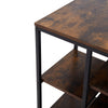 Kitchen Island Counter Top Breakfast Bar Dining Table Along 5-Tier Storage Rack