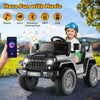 Kids Battery Powered Electric Jeep Ride on Car w/ Lights & Remote Control-Black