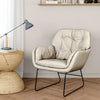 Upholstered Soft Velvet PU Armchair Lounge Button High Back Chair Fireside Sofa