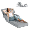 Floor Folding Chair 14 Positions Adjustable Floor Lazy Chair with Armrest Single