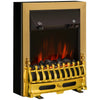 Electric Fireplace 1 & 2KW LED Fire for Living Room Golden
