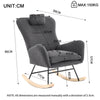 Modern Rocking Chair Swing Rocker Armchair Baby Rocking Chair For Nursery Grey