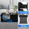 COFFEE TABLE WITH LED LIGHT, HIGH-GLOSS BLACK WITH DRAWER LIVING ROOM FURNITURE
