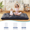 Double Japanese Floor Mattress Futon Mattress w/ Carry Bag-Black