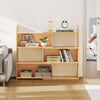 4-Tier Bookshelf with 6 Storage Shelves, Oak Bookcase for Living Room/Office