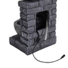 Garden Water Feature Outdoor Solar Power Cascading Bowls Fountain with LED Light