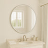 Mirror Extra Large Art Deco Glass Frameless Round Wall Mirror 100cm x 100cm