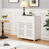 Shoe Cabinet Wooden Shoe Storage Cabinet Organizer 4-Tier Shoes Rack White