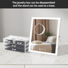 Hollywood Make up Mirror with Storage 3-Tier Jewelry Box LED Lighted Tabletop